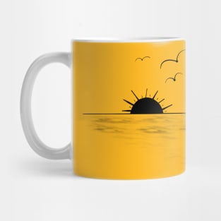 Sunset over the water Mug